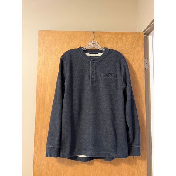L.L. Bean Other - LL Bean Katahdin Iron Works Sherpa Lined Waffle Henley Men's Medium Charcoal